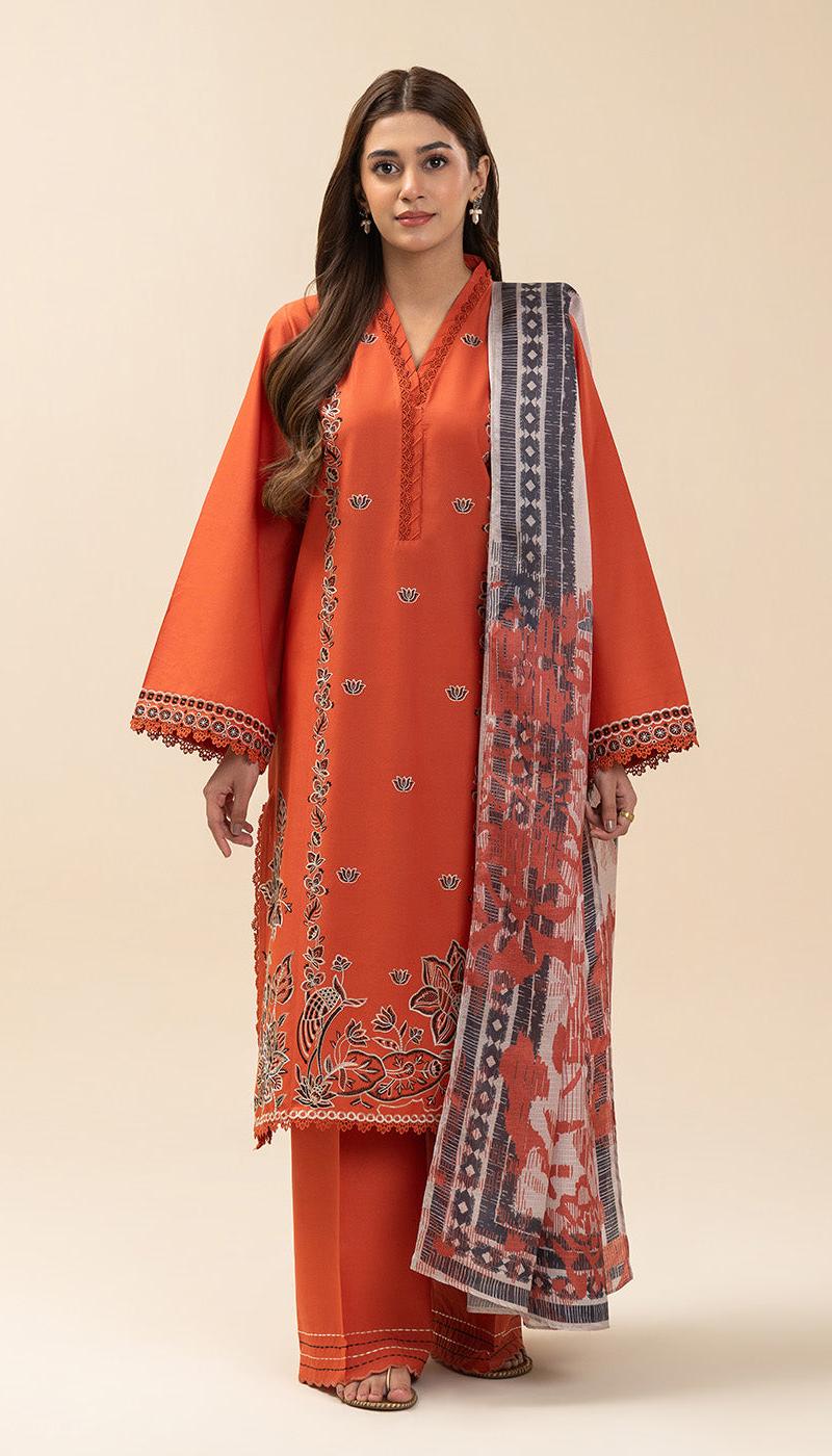 Unstitched Embroided 3 piece Lawn Dress .Beechtree Premium Edition 2026  09  1