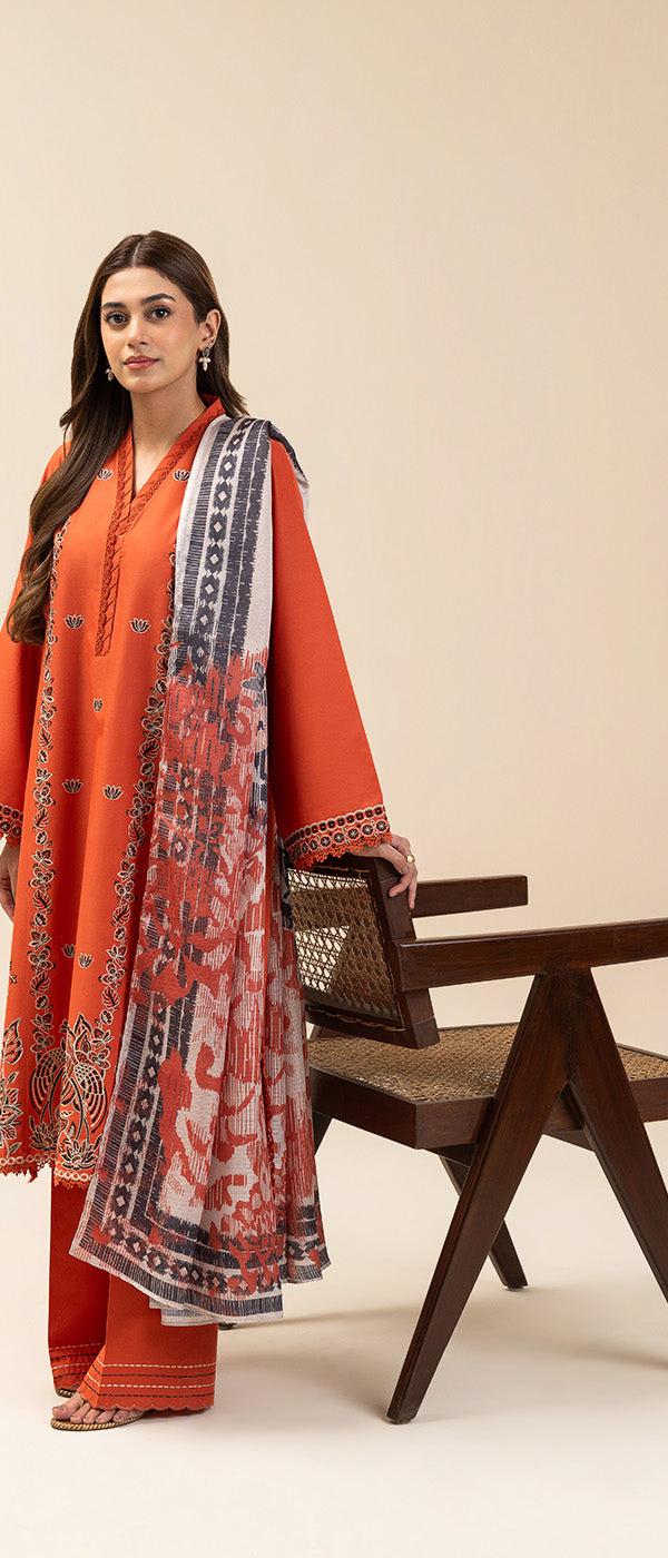 Unstitched Embroided 3 piece Lawn Dress .Beechtree Premium Edition 2026  09  4