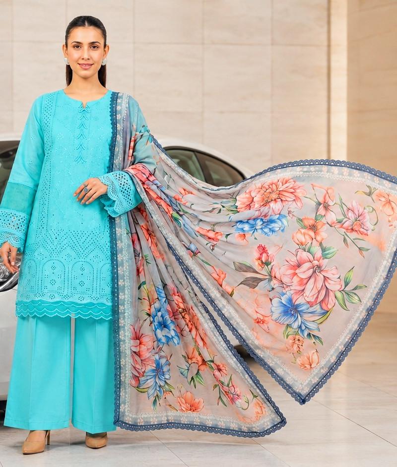 Unstitched Chicken Kari 3 Pcs .Premium Edition of 2026 012 1