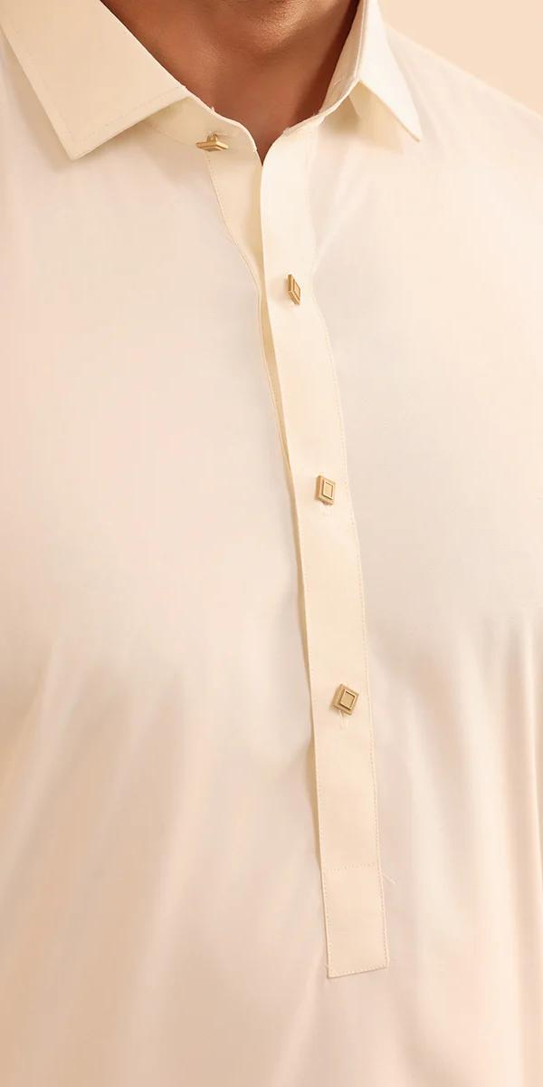 Half White Boski Shalwar Qameez (umstitched). Zellbury new Edition 2026 029 4
