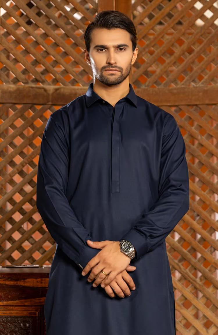 Pure Cotton Nivy Blue Color Shalwar Qameez New Edition 2026 031 1