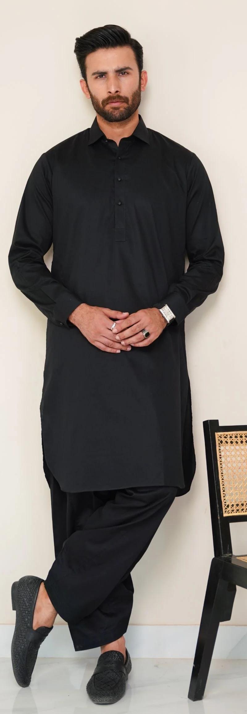 Pure Cotton Black Color Shalwar Qameez new edition 2026  033 1