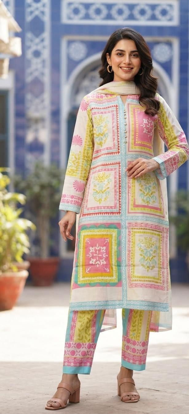 2 Pcs Soft Premium Lawn Shirt -Trouser (unstitched).Sapphire Unique Prints 2026 020 1
