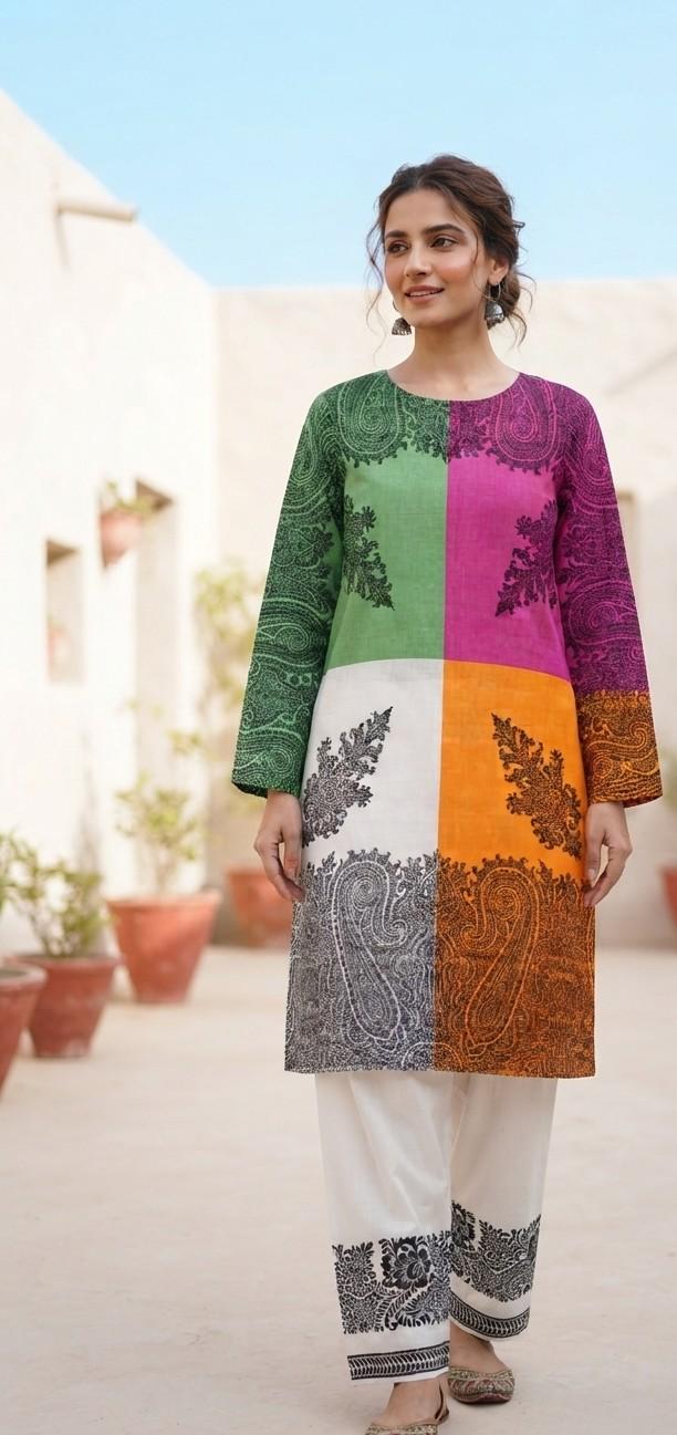 Paisley Print 2 Piece Lawn suit new edition 2026 1