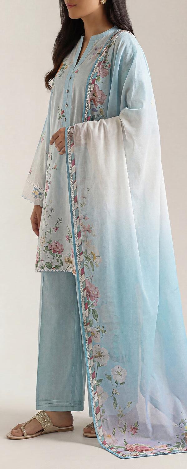 3 Pcs Printed Lawn Shirt Shalwar Dupatta  New Collection 2026  3