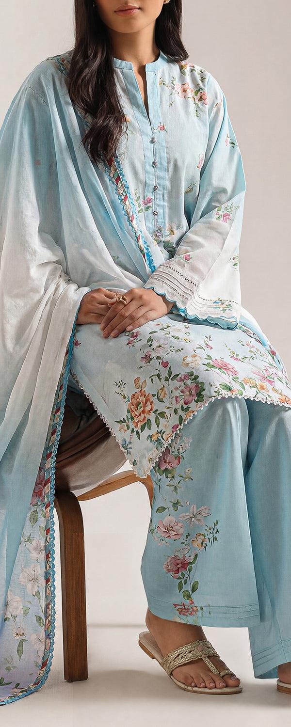 3 Pcs Printed Lawn Shirt Shalwar Dupatta  New Collection 2026  4