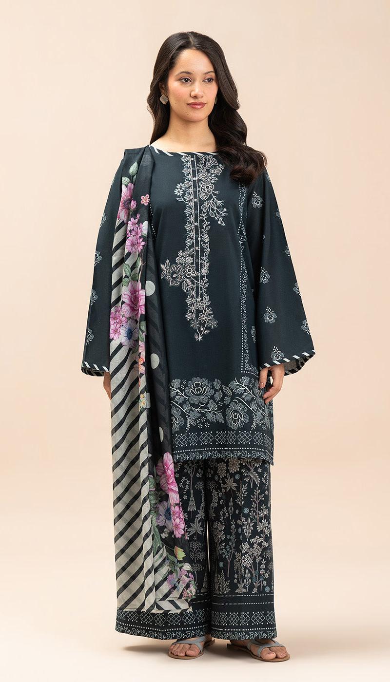 Embroided 3 piece new collection 2026 1