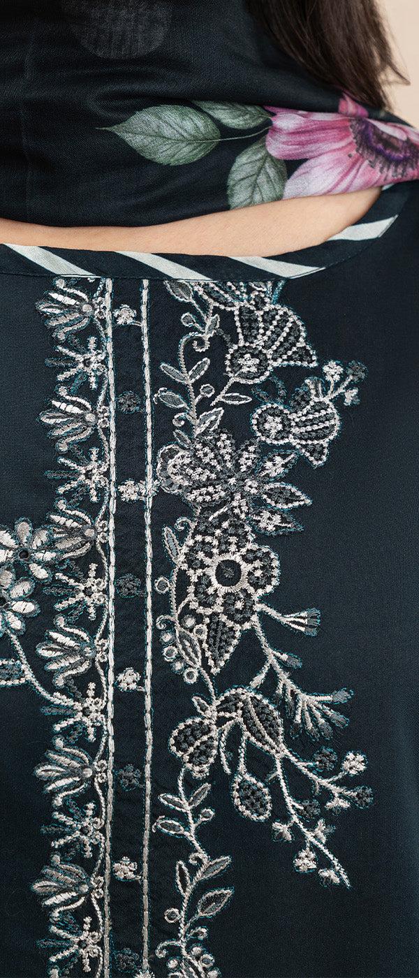 Embroided 3 piece new collection 2026 2